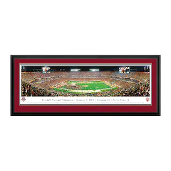 Alabama Crimson Tide 18 x 44 2013 BCS Championship Deluxe Framed Panoramic Wall Art