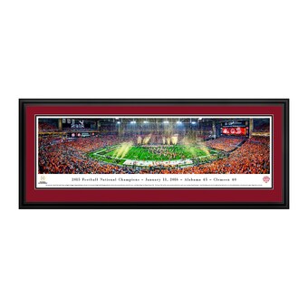 Alabama Crimson Tide 18 x 44 Team Deluxe Frame Panorama Wall Art