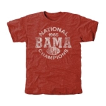 Alabama Crimson Tide T-Shirt - Fanatics Brand - National Champions Bama 1965 Roll Tide - Football - Crimson