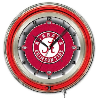 Alabama Crimson Tide 19 Neon Wall Clock