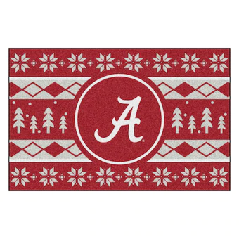 Alabama Crimson Tide 19 x 30 Holiday Sweater Rug