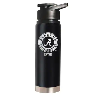 Alabama Crimson Tide 20oz Personalized Stealth Water Bottle Black