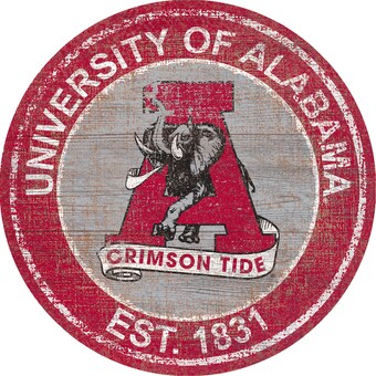 Alabama Crimson Tide 24 Round Heritage Logo Sign