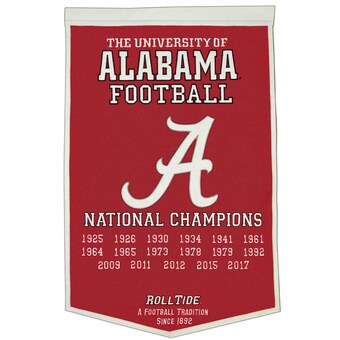 Alabama Crimson Tide 24 x 38 Wool Dynasty Banner Crimson