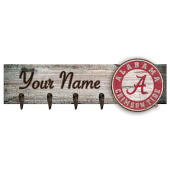 Alabama Crimson Tide 24 x 6 Personalized Mounted Coat Hanger