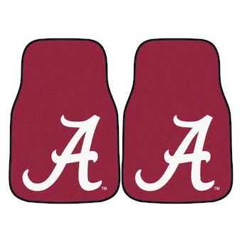 Alabama Crimson Tide 2 Piece Team Carpet Car Mat Set