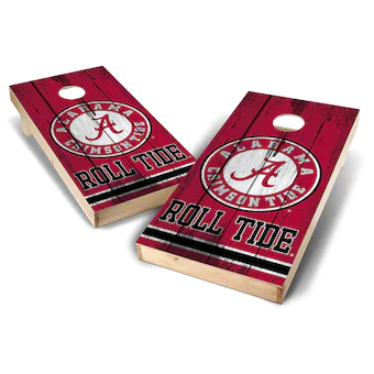 Alabama Crimson Tide 2 x 4 Vintage Design Authentic Cornhole Board Tailgate Toss Set