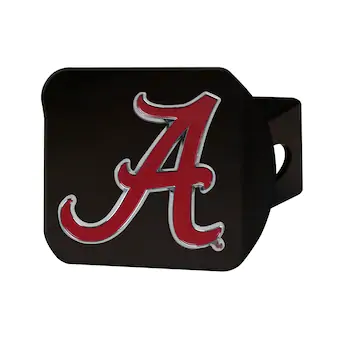 Alabama Crimson Tide 3D Color Emblem on Black Hitch Cover