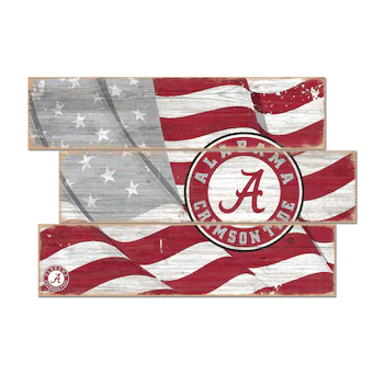 Alabama Crimson Tide 3 Plank Team Flag