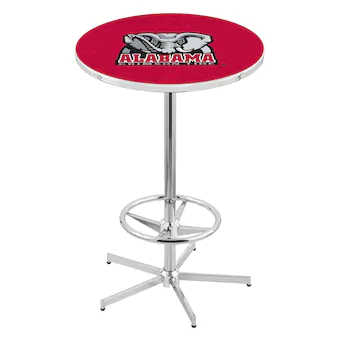 Alabama Crimson Tide 42 Retro Base Chrome Pub Table