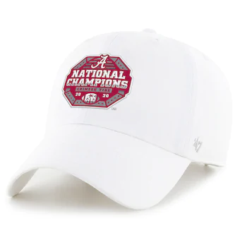 Alabama Crimson Tide 47 College Football Playoff 2020 National Champions Team Specific Clean Up Adjustable Hat White