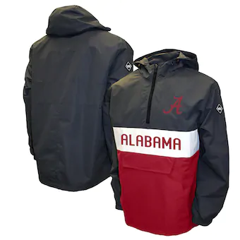 Alabama Crimson Tide Alpha Anorak Half Zip Pullover Jacket Gray