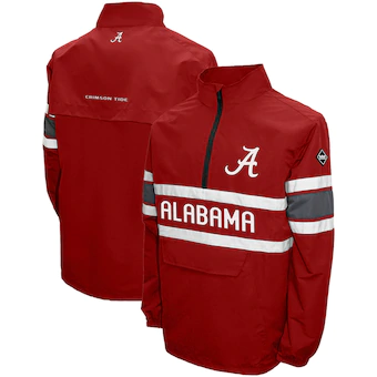 Alabama Crimson Tide Alpha Windshell Quarter Zip Pullover Jacket Crimson