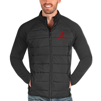 Alabama Crimson Tide Antigua Altitude Full Zip Jacket Charcoal