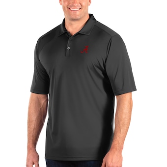 Alabama Crimson Tide Antigua Big & Tall Tribute Polo Charcoal