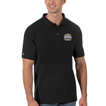 Alabama Crimson Tide Antigua College Football Playoff 2020 National Champions Gold Logo Legacy Pique Polo Black