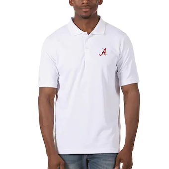 Alabama Crimson Tide Antigua Legacy Pique Polo White