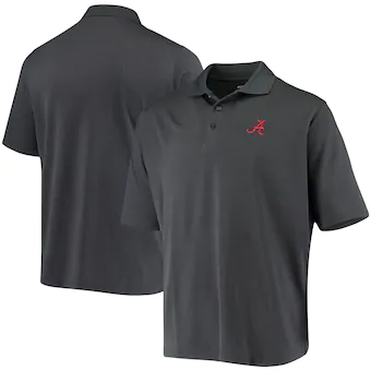 Alabama Crimson Tide Antigua Pique Xtra Lite Polo Charcoal