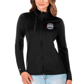 Alabama Crimson Tide Antigua Womens College Football Playoff 2020 National Champions Neon Generation Full Zip Pullover Jacket Black