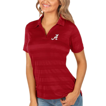 Alabama Crimson Tide Antigua Womens Compass Polo Crimson