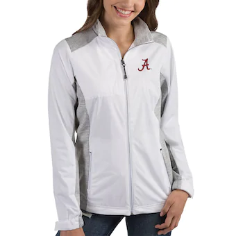 Alabama Crimson Tide Antigua Womens Revolve Full Zip Jacket White