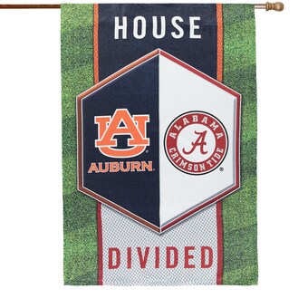 Alabama Crimson Tide Auburn Tigers 28 x 44 House Divided House Flag