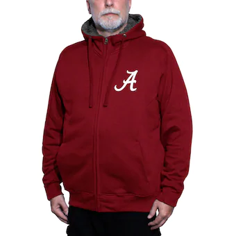 Alabama Crimson Tide Avalanche Sherpa Lined Fleece Full Zip Jacket Crimson