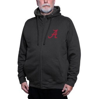 Alabama Crimson Tide Avalanche Sherpa Lined Fleece Full Zip Jacket Gray