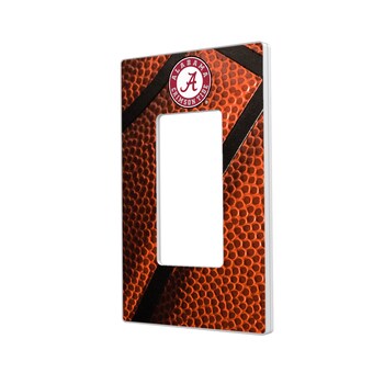 Alabama Crimson Tide Basketball Design Single Rocker Light Switch Plate