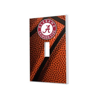 Alabama Crimson Tide Basketball Design Single Toggle Light Switch Plate