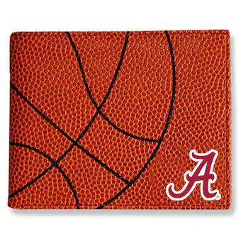 Alabama Crimson Tide Basketball Leather Bi Fold Wallet