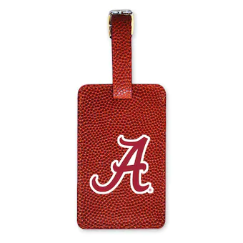 Alabama Crimson Tide Basketball Leather Travel Luggage Tag