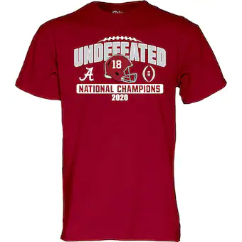 Alabama Crimson Tide T-Shirt - Undefeated National Champions 2020 - Football - Crimson