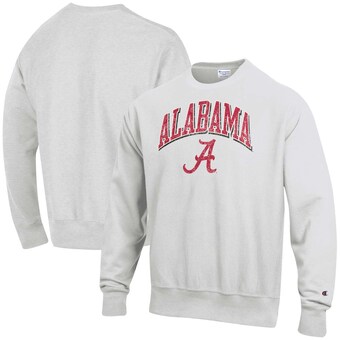 Alabama Crimson Tide Champion Arch Over Logo Reverse Weave Pullover Sweatshirt Gray