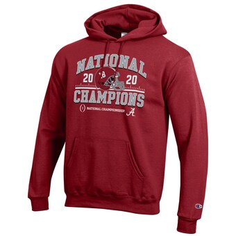 Alabama Crimson Tide Champion College Football Playoff 2020 National Champions Pullover Hoodie Crimson