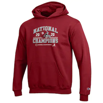 Alabama Crimson Tide Champion Youth College Football Playoff 2020 National Champions Pullover Hoodie Crimson