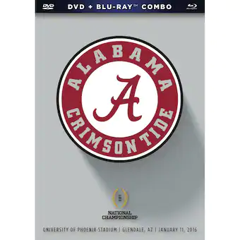 Alabama Crimson Tide College Football Playoff 2015 National Champions Complete Game Broadcast DVD & Blu Ray Combo Pack