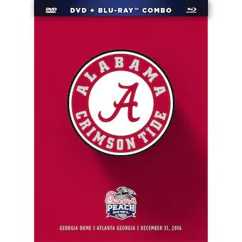 Alabama Crimson Tide College Football Playoff 2016 Peach Bowl Champions DVD Blu Ray Combo Set