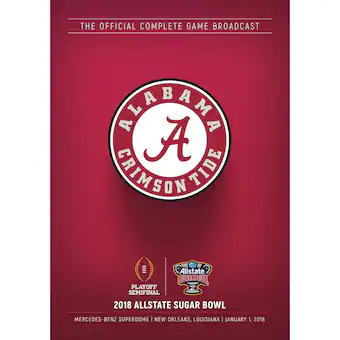 Alabama Crimson Tide College Football Playoff 2018 Sugar Bowl Champions DVD