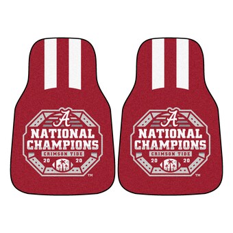 Alabama Crimson Tide College Football Playoff 2020 National Champions 2 Piece Carpet Car Mat Set