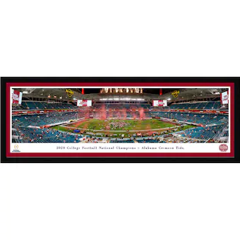 Alabama Crimson Tide College Football Playoff 2020 National Champions 42 x 155 Single Mat Panorama