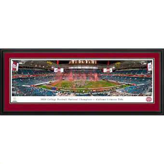 Alabama Crimson Tide College Football Playoff 2020 National Champions 44 x 18 Double Mat Panorama