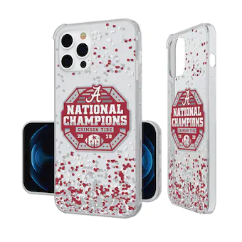 Alabama Crimson Tide College Football Playoff 2020 National Champions Confetti iPhone Clear Case