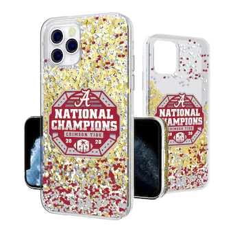 Alabama Crimson Tide College Football Playoff 2020 National Champions Confetti iPhone Glitter Case