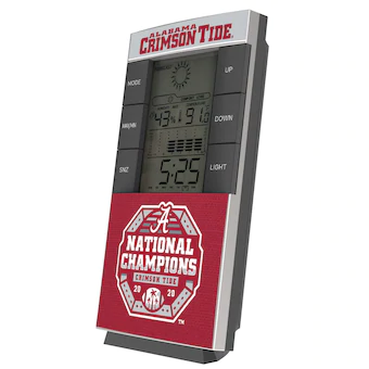 Alabama Crimson Tide College Football Playoff 2020 National Champions Digital Desk Clock