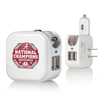 Alabama Crimson Tide College Football Playoff 2020 National Champions Insignia USB Charger