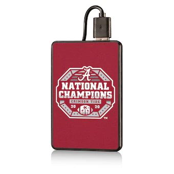 Alabama Crimson Tide College Football Playoff 2020 National Champions Solid Credit Card Powerbank