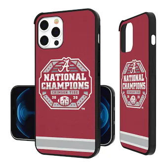 Alabama Crimson Tide College Football Playoff 2020 National Champions Stripe Design iPhone Bump Case