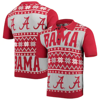 Alabama Crimson Tide College Ugly Knit Polo Crimson