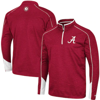 Alabama Crimson Tide Colosseum Aldrin Quarter Zip Jacket Crimson